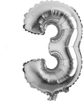 16" inch Single Silver Alphabet Letter number Balloons Aluminum Hanging Foil by REIANS