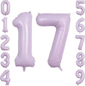 40 Inch Lavender Foil Number 17 Balloon by TNCDJKPA