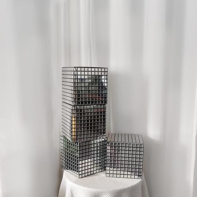 Balloon Boxes，4 Pcs Disco Style Cube Paper Boxes - Image 8