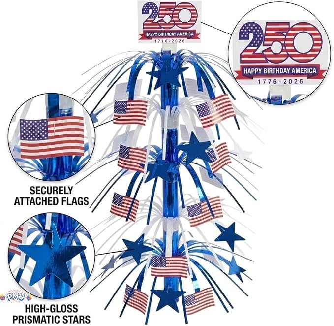 PMU 12 Pcs 21 Inch Patriotic Centerpieces - Image 5