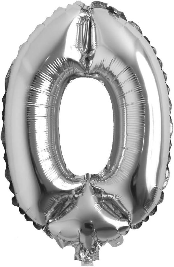 16" inch Single Silver Alphabet Letter number Balloons Aluminum Hanging Foil by REIANS