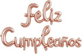 Feliz Cumpleanos Rose Gold Small Letters Conjoined Balloons Feliz Cumpleanos by ZHENGYE