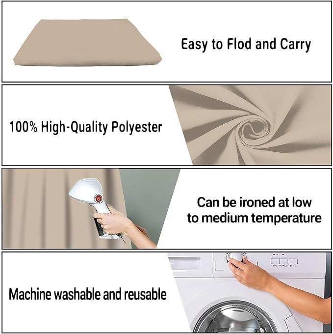 Beige Photography Backdrop for Photoshoot, Fabric 6x9ft | Polyester Studio - Image 7