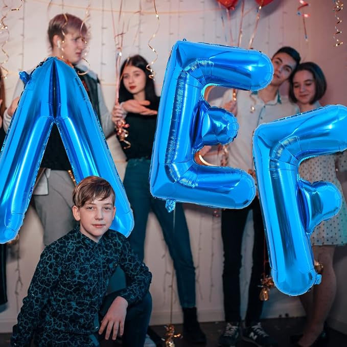TONIFUL 40 Inch Large Blue Letter V Foil Balloons Alphabet Balloons | Giant - Image 5