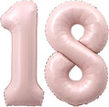 40 Inch Light Pink Number 18 Balloon 0-9 18th Foil Big Giant | Digital by SULALABOO