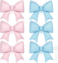 6 Pcs Pink and Blue Bow Balloons by YOTHORN