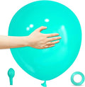 18 Inch Teal Balloons 12 Pack Big Balloons Thick Latex Turquoise Dark Teal by ASIYUHY