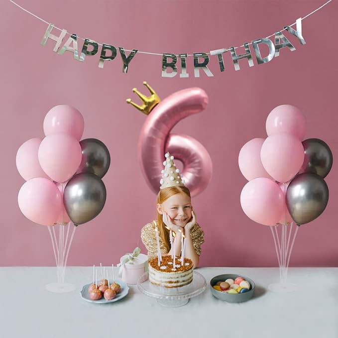 4 Sets of Table Balloon Stand Kit, 1 Roll of Glue and 5 Flower Clips - Image 6