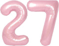 SUWEN 40 Inch Large Pink 27 Balloon Numbers Big Foil Helium Number Balloons 0-9 by SUWEN