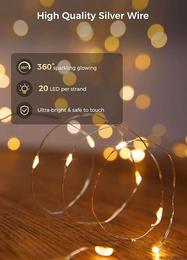 Brightown 12 Pack Multi Color Led Fairy Lights Battery Operated String Lights - Image 5