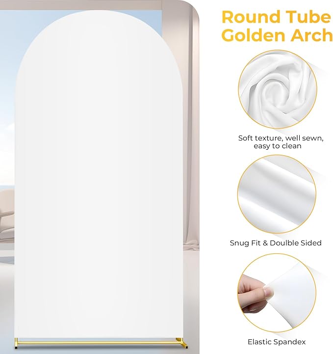 6.6FT Metal Arch Backdrop Stand and Cover Set, Balloon Arch Frame Stand - Image 6