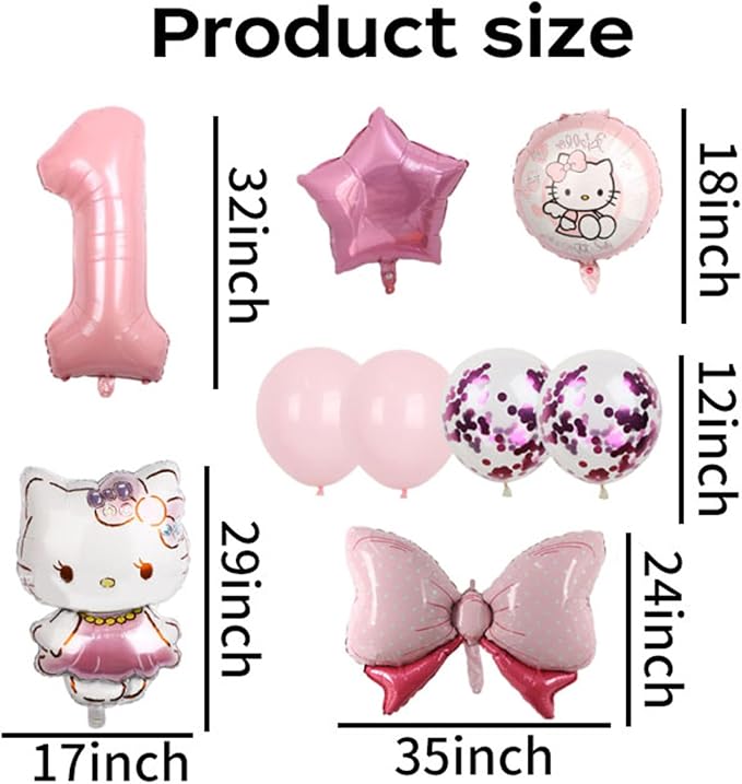 Cartoon Party Balloons, Cute Number 1 Balloon - Image 2