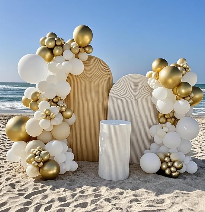 White Balloons 145pcs Different Sizes 5in 10in 12in 18in White Latex Balloon - Image 5