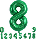 TONIFUL 40 Inch Dark Green Number 8 Balloon Foil Mylar, Self Standing Birthday by TONIFUL