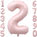 40 Inch Light Pink Foil Number 2 Balloon by TNCDJKPA