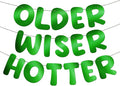 Fulmoon Set of 3 Pre Strung Older Wiser Hotter Glitter Banner Funny Birthday by Fulmoon