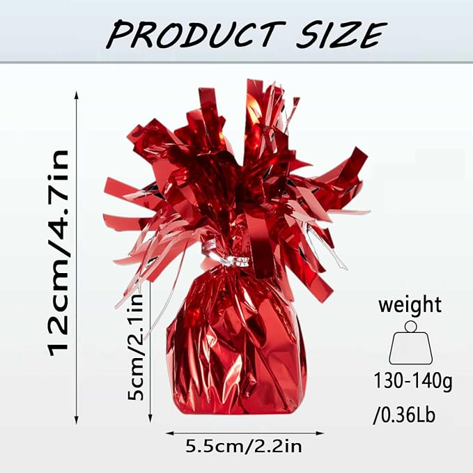 Balloon Weights, 12 Pieces, Weight 0.36Bl | Aluminum Foil, Suitable - Image 2