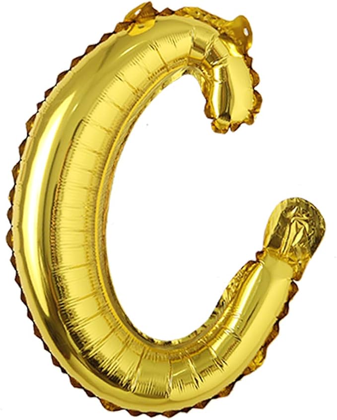 18 inch Gold DIY a-z Handwriting lowercase letters name Foil balloon Letter by REIANS