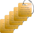 (5Pack) Custom Personalized Luggage Tags-Customized Unique tag for Suitcase Backpack Travel,Bags (Golden (2 × 2))