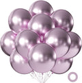 10pcs 18 inch Metallic Light Pink Balloons, Thick Latex Chrome Helium Balloons by KALOR