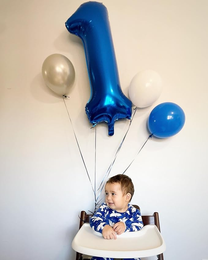 Blue Number 1 Balloon 40 Inch - Image 3