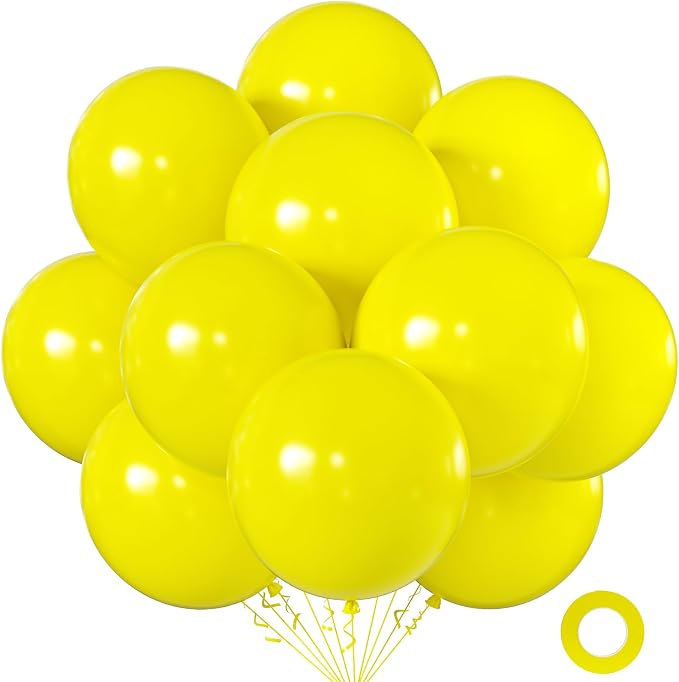 18 Inch Yellow Balloons, Baby Shower, Birthday Party and Event Decoration by KALOR