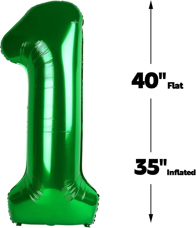 40 Inch Green 13 31 Large Number Balloon, 13 31 Green Birthday Party Decorations - Image 2