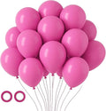 Voircoloria 105pcs Retro Hot Pink Party Latex Balloons, 12inch | by Voircoloria