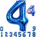 TONIFUL 40 Inch Navy Blue Number 4 Balloons Large Foil 4th Birthday Decor | by TONIFUL
