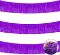 BEISHIDA Purple Fringe Garland Banner 3Pack 30ft Wall Tinsel Foil Streamers | by Beishida