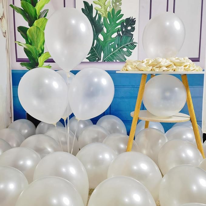 300 Pack White Pearl Balloons 12 inch Pearl White Latex Party Balloon Bulk - Image 5