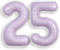SUWEN 40 Inch Light Purple Lavender Big 25 Balloon Number Foil Helium 0-9 | by SUWEN