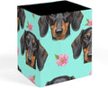 Pencil Holder for Desk, Pu Leather Desktop Container Pen Cup Storage Dachshund by Unknown