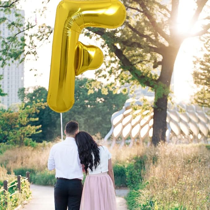 TONIFUL 40 Inch Large Gold Letter F Foil Balloons Alphabet Balloons | Giant - Image 4