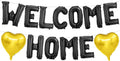 Welcome Home Balloons Black Gold, 16Inch Welcome Home Foil Balloons Banner by Xinvery