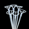 Balloon Sticks with Cups 30 Packs, 16inch Long Clear Bobo Balloon Holder by Wliwwo