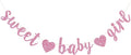 BEISHIDA Pre-Strung Glitter Pink Girl Baby Banner Baby Shower Decor | NO DIY by Beishida