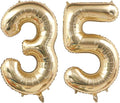 Light Gold Number 35 Balloon 40in White Gold 35 Foil Mylar Digital Balloon | by ANGEL+Q+HOUSE