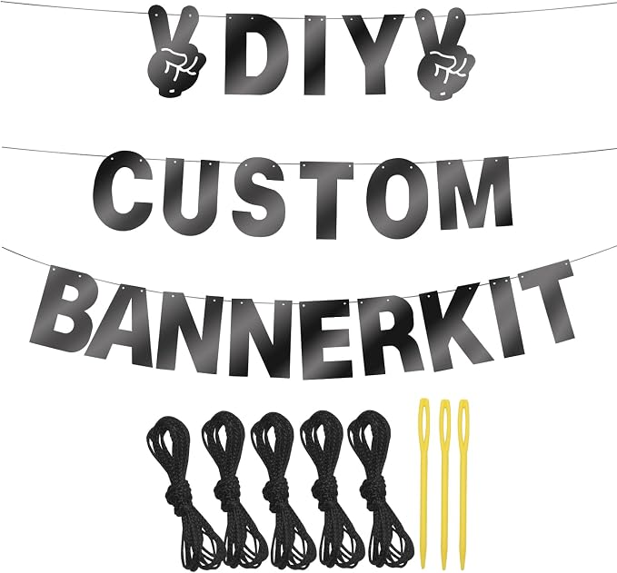 129Pcs Glitter Customizable Banner Kit DIY Custom Letter DIY Happy Birthday - Image 3