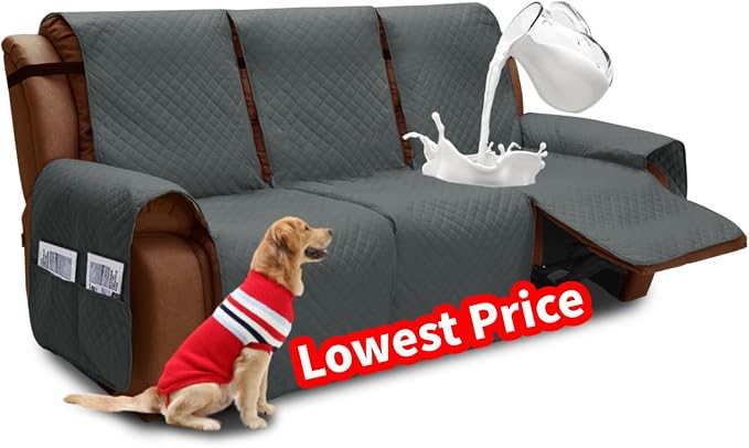 XINEAGE Water Resistant Recliner Cover, 3 seat Recliner Sofa Covers - Image 8