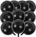 10 Pcs 22 Inch Black Mylar Balloons, Large 4D Giant Round Foil Balloon Big by KALOR