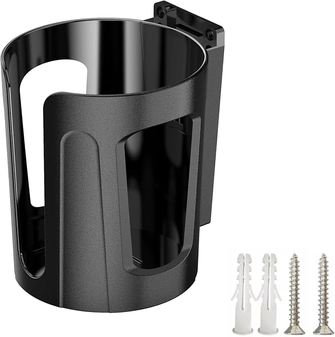 Large Cup Holder, Universal Wall Mount Drink Holder | Holds Large 8-40 oz. by LITTLEMOLE