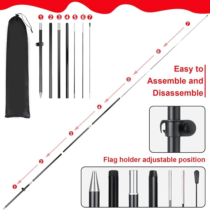 Buryeah 2 Sets Welcome Feather Flag Sign Kit 8 ft Welcome Banners Swooper Flag - Image 7