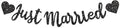 BEISHIDA Black Just Married Banner by Beishida