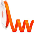 Ribbli Torrid Orange Satin Ribbon Double Faced Satin 1/2 inch x Continuous 50 by Ribbli