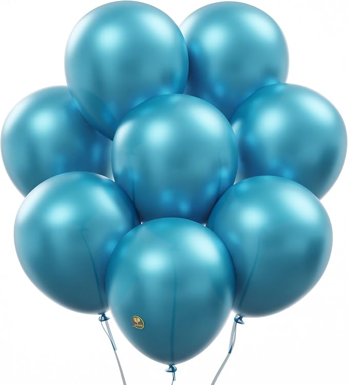 AFTERLOON® Biodegradable Natural Rubber Latex Balloons 24 pcs Pearlized Teal by AFTERLOON%C2%AE