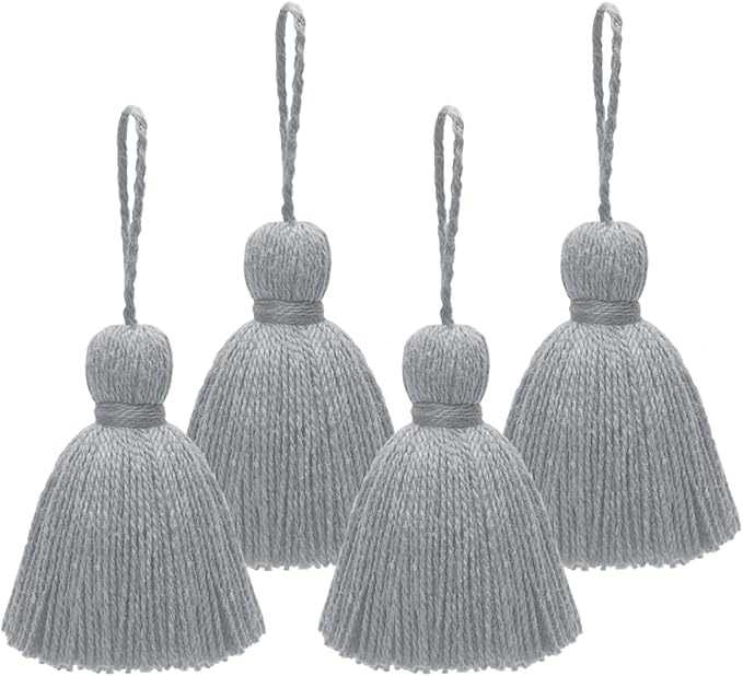 Big Size 4 PCS Tassels for Crafts, Handmade Hanging for Pillow Decor, Blanket by NINGYOHI