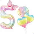 Rainbow Birthday Balloon for Bubble Party Decorations, 40 inch Large Number 5 by Unknown