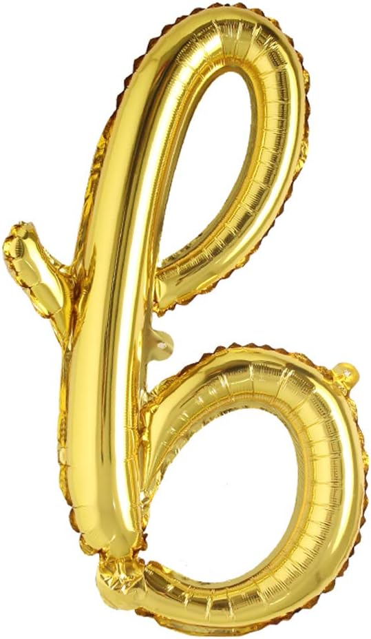 18 inch Gold DIY a-z Handwriting lowercase letters name Foil balloon Letter by REIANS