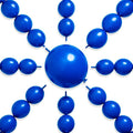 PartyWoo Royal Blue Linking Balloons 100pcs 12 Inch Dark Blue Link Balloons | by PartyWoo